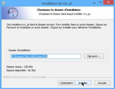 installation de nvc pi 3